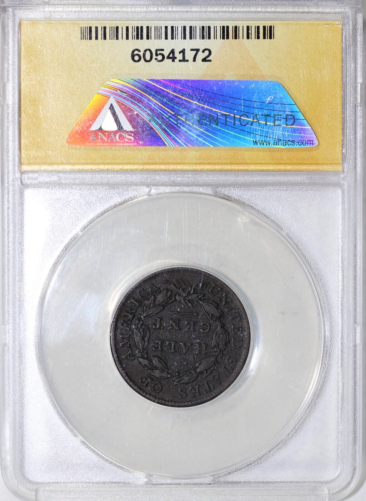 1809 1/2c Classic Head Half Cent ANACS VF 35 Details Corroded