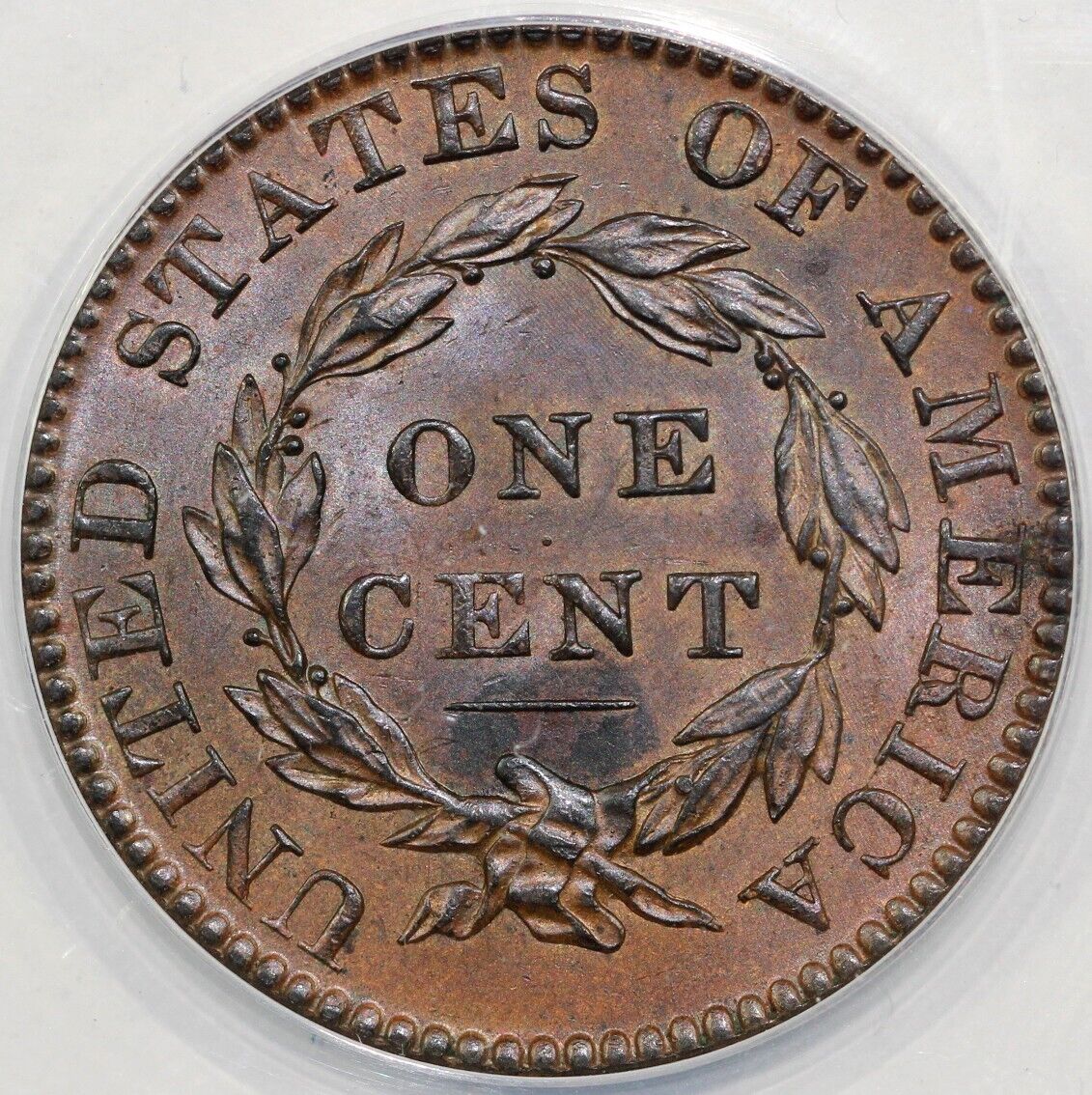 1822 1c N-3 Matron Head Large Cent ANACS AU 55