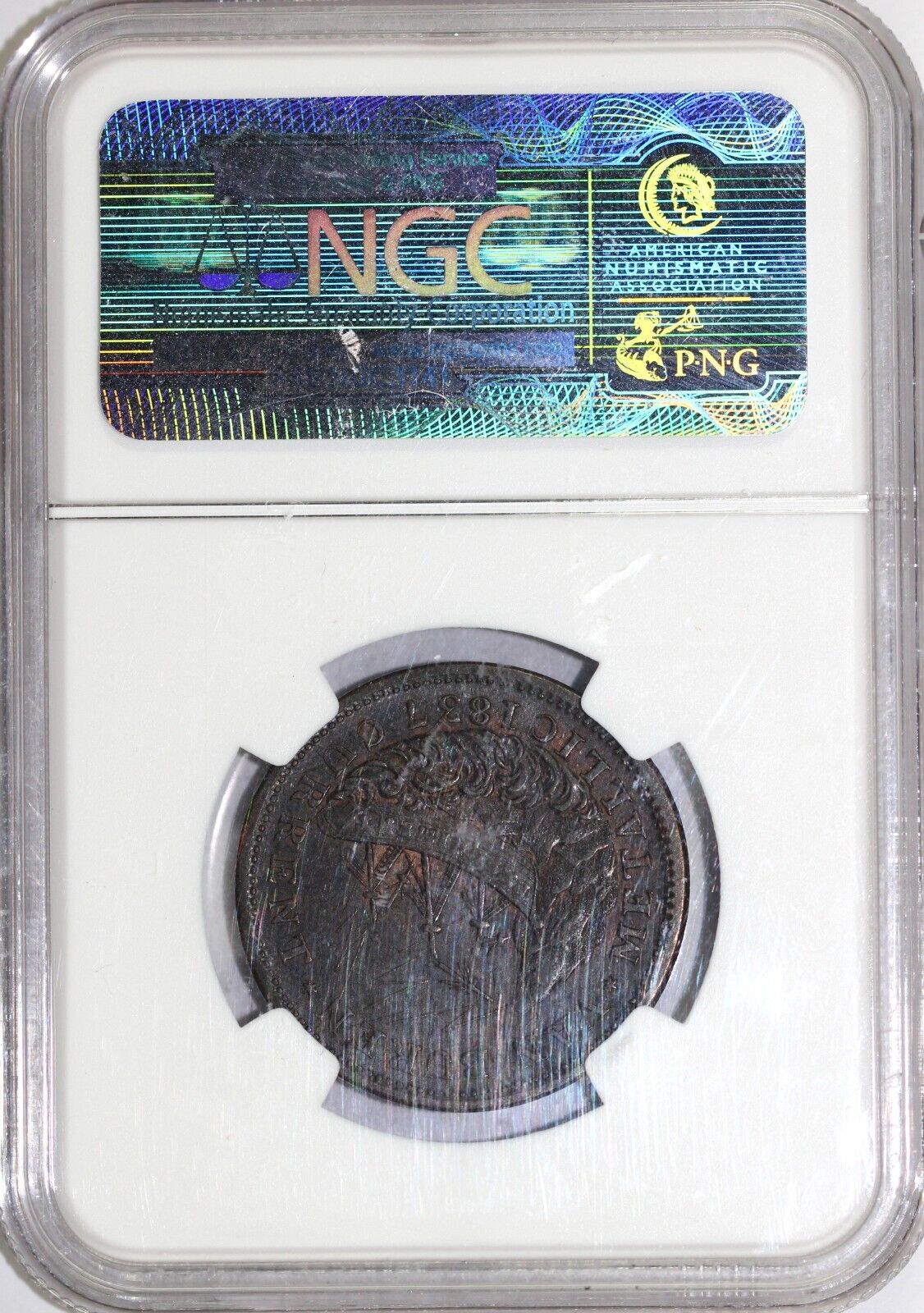 1841 HT-20 Daniel Webster Hard Times Token NGC AU 55