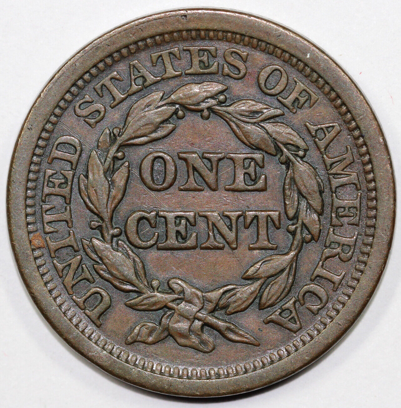 1849 1c N-24 Braided Hair Large Cent *Scratches*