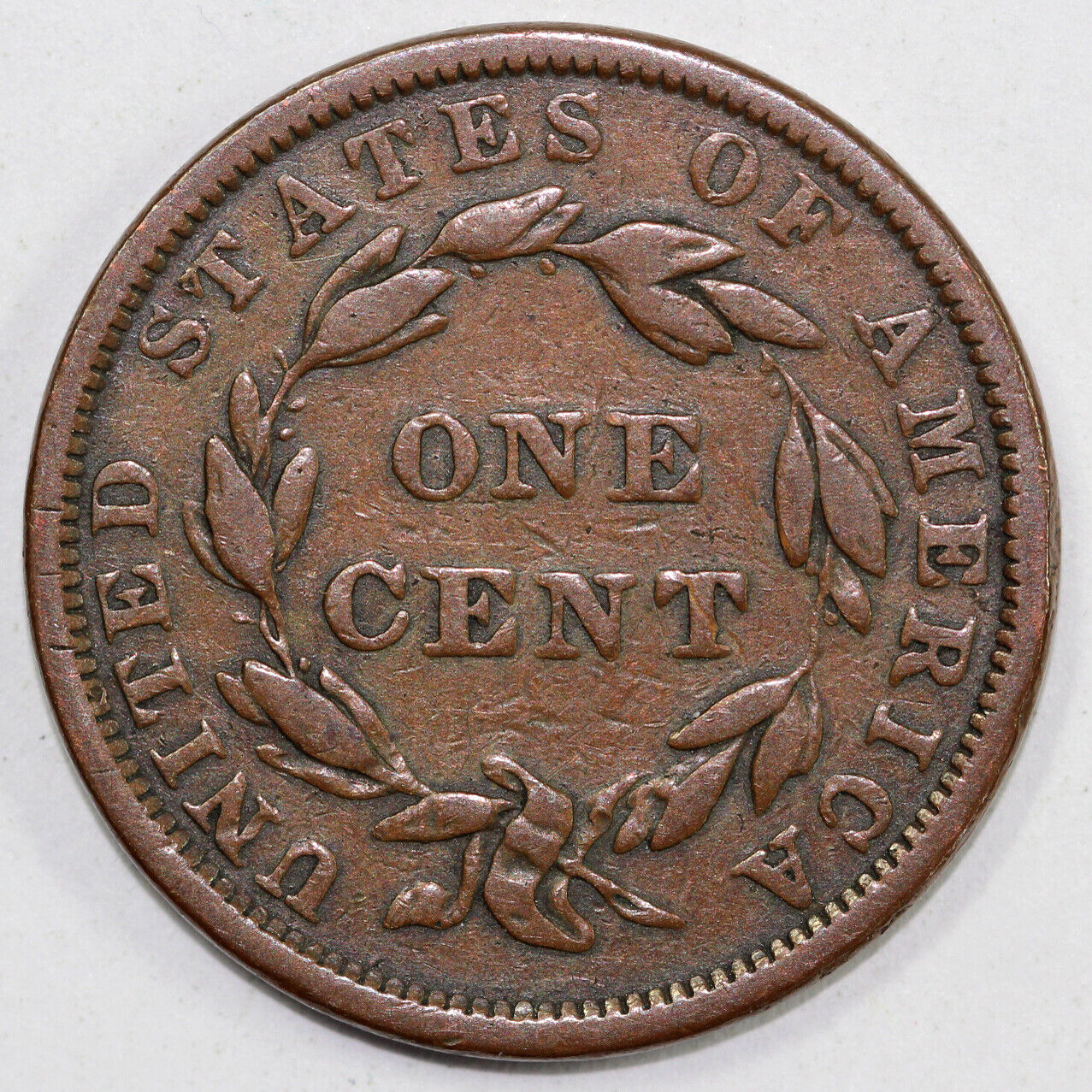 1839 1c N-12 Coronet or Matron Head Large Cent