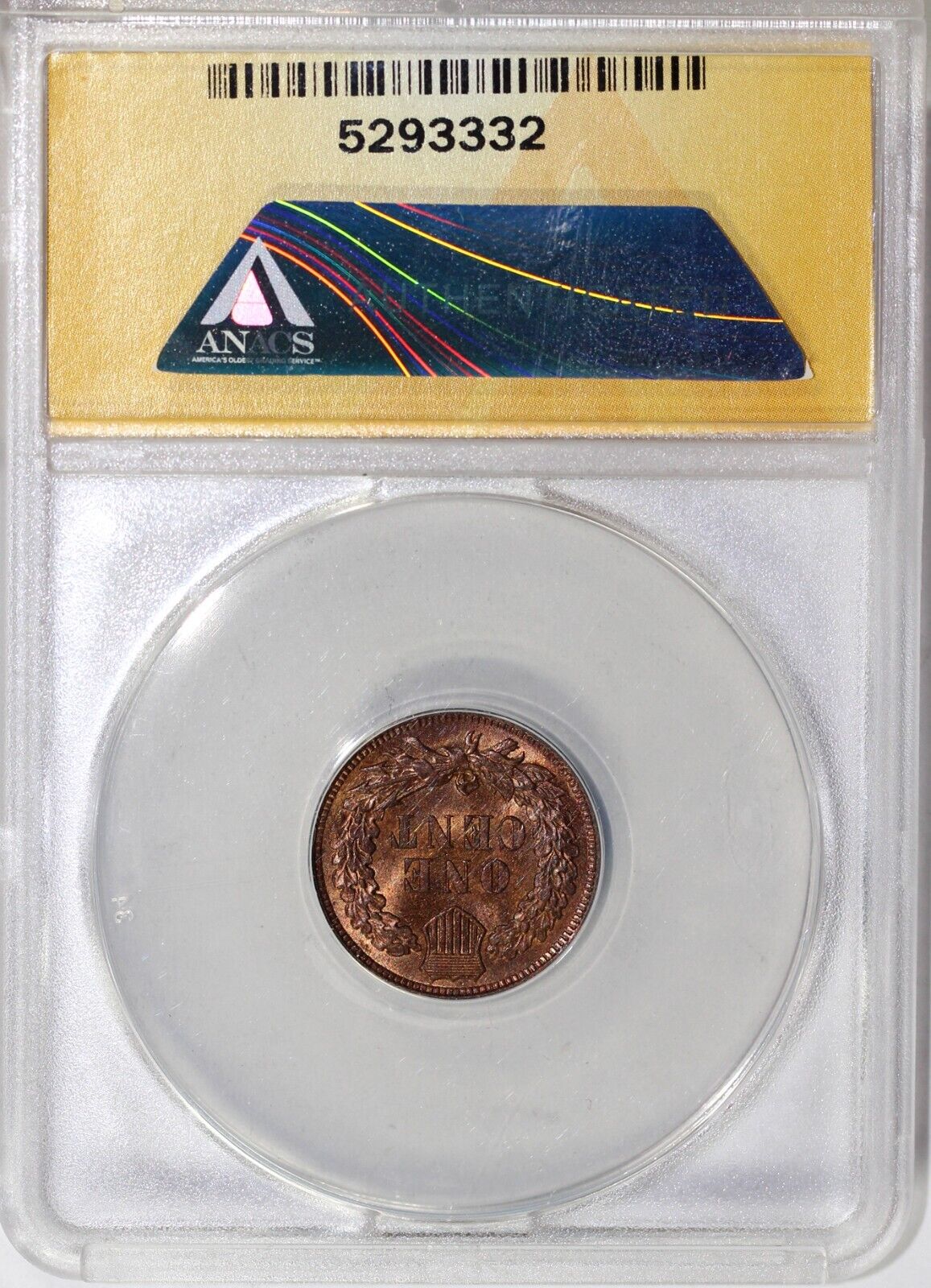 1906 1c Indian Head Cent ANACS MS 64 RED