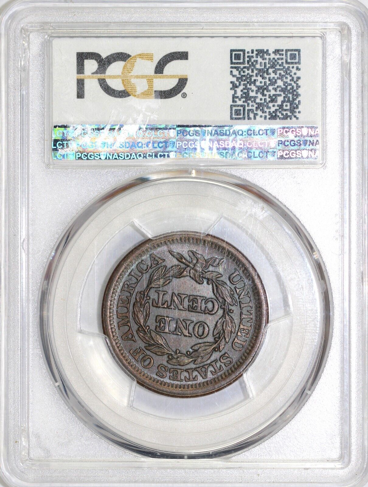 1851 1c Braided Hair Large Cent PCGS and CAC MS 65 BN