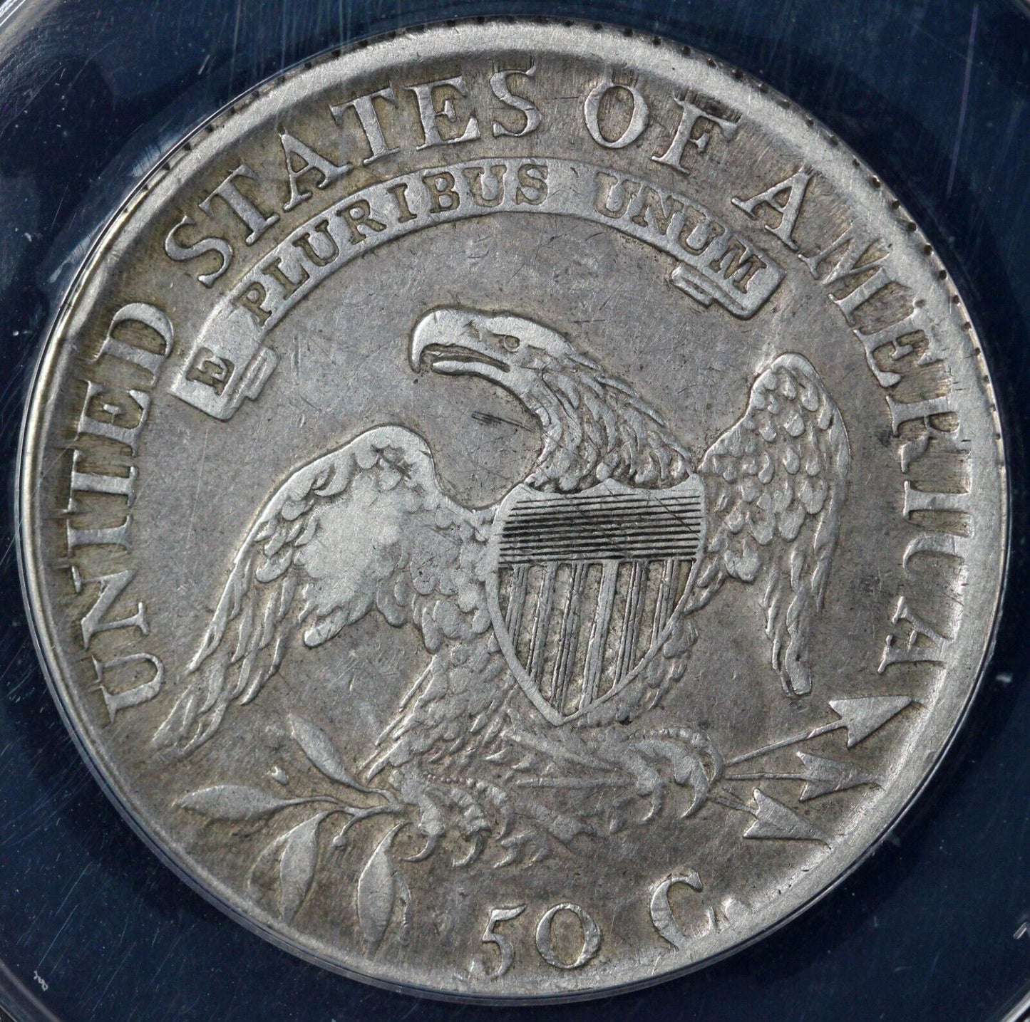 1814 50c Capped Bust Half Dollar ANACS EF 40 DETAILS SCRATCHED