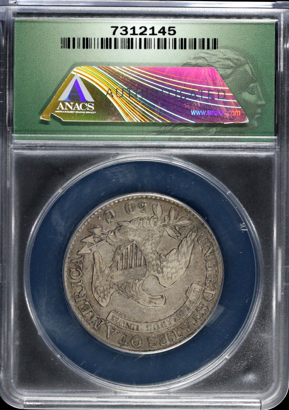1826 50c Capped Bust Half Dollar ANACS VF 35