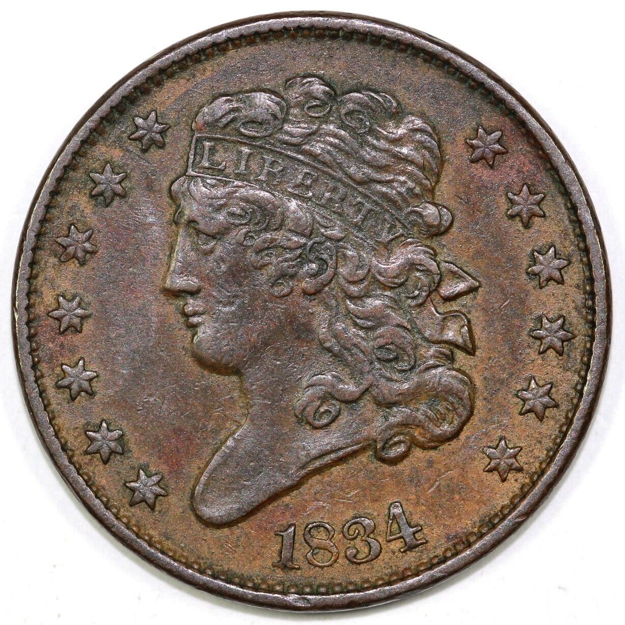 1834 1/2c Classic Head Half Cent