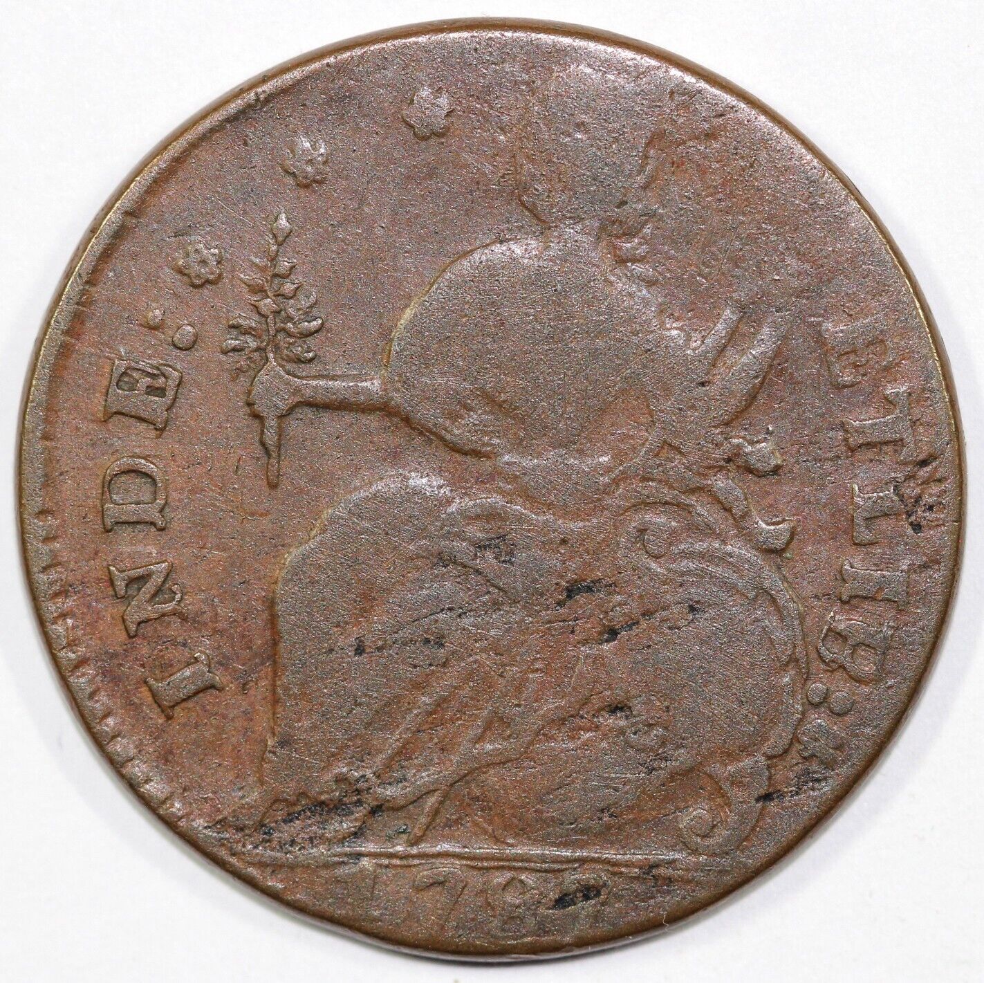 1787 1/2c M.33.43-q Connecticut Colonial Copper