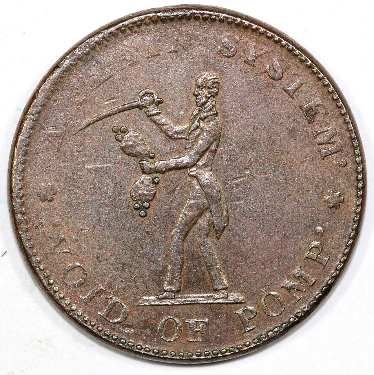1834 HT-25 The Consistution as I Understand It Hard Times Token