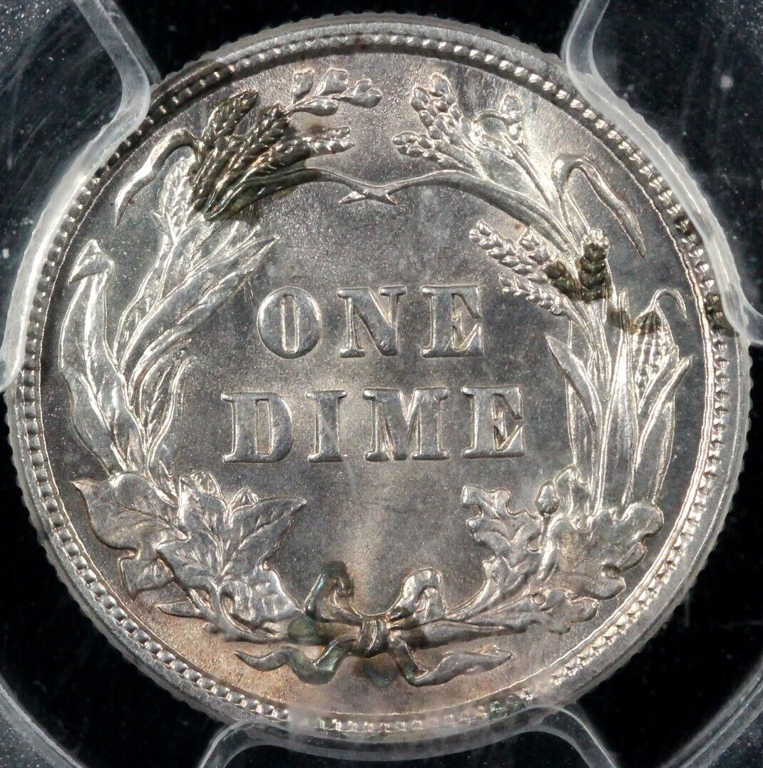 1913 10c Barber Dime PCGS MS 64