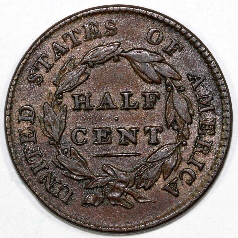 1825 1/2c C-1 Classic Head Half Cent