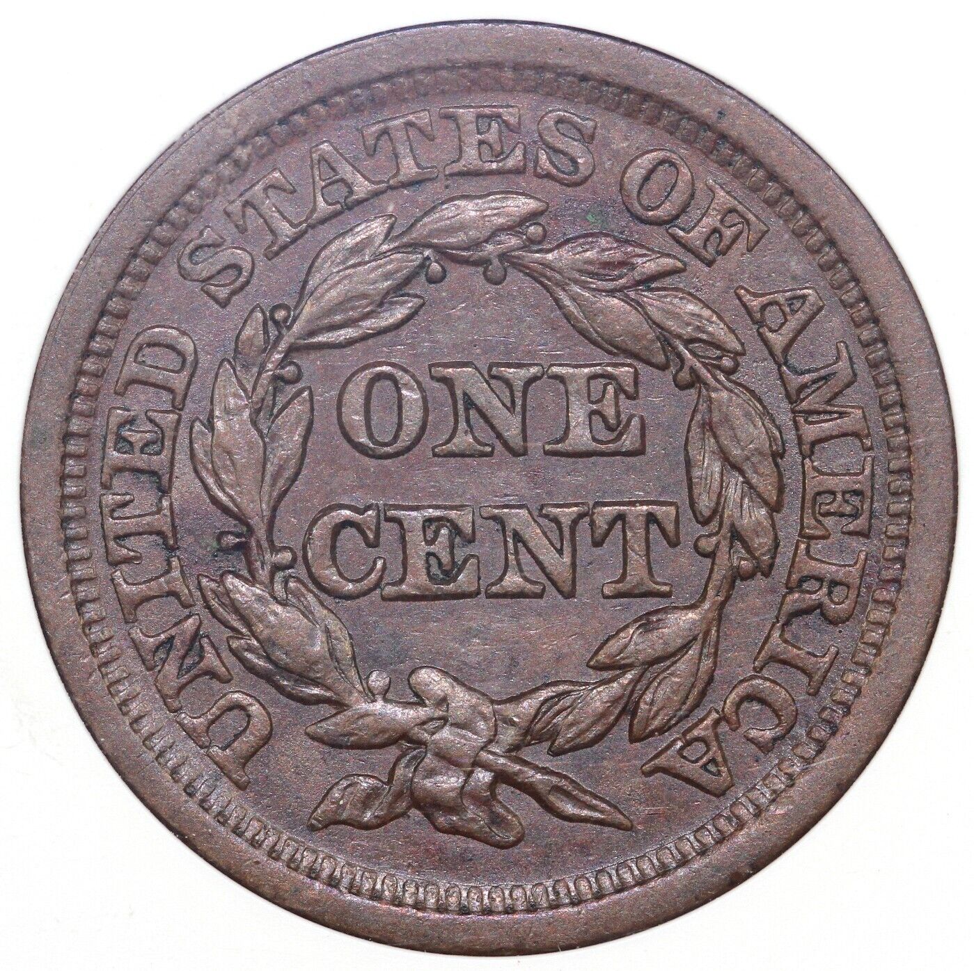 1849 1c N-24 Braided Hair Large Cent ANACS EF 40