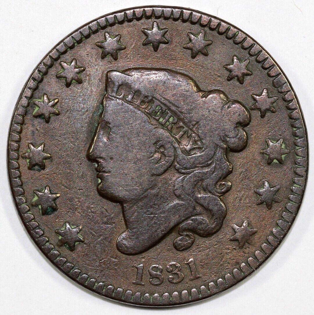 1831 1c Coronet or Matron Head Large Cent