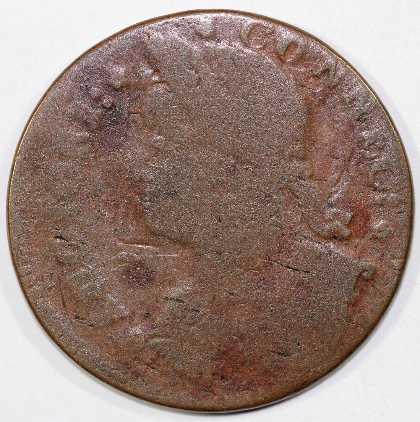1787 1/2c M.33.43-q Connecticut Colonial Copper