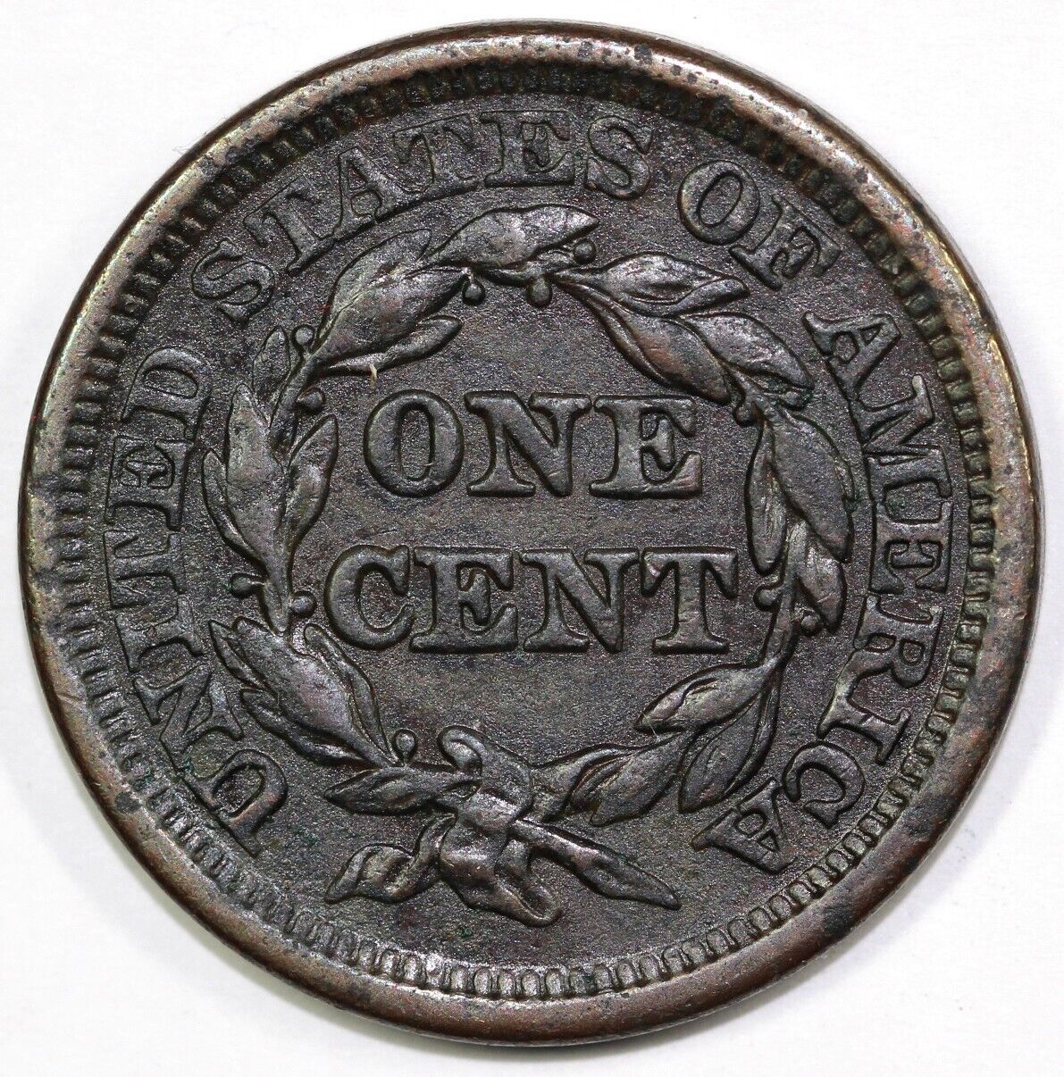 1846 1c N-12 Braided Hair Large Cent