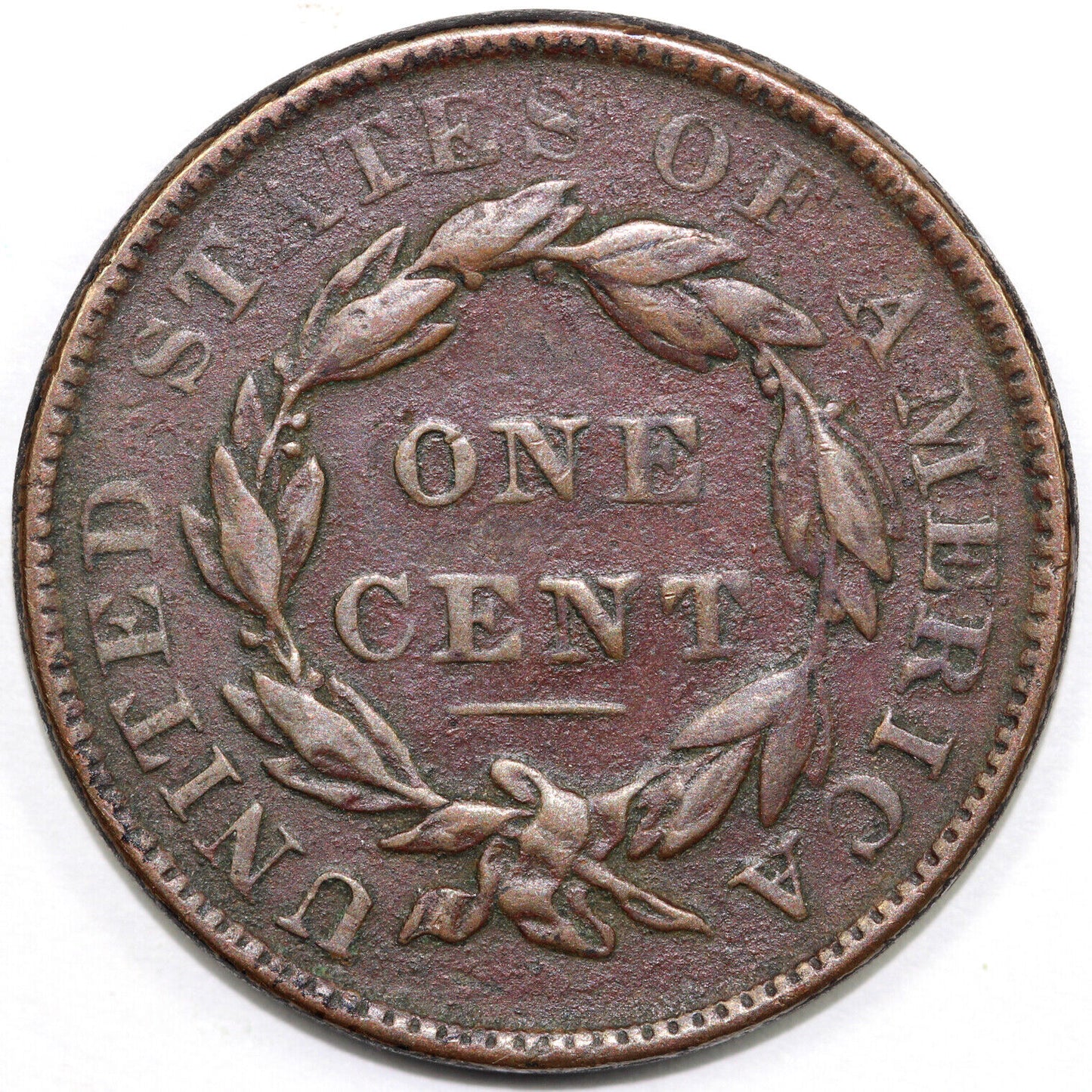 1837 1c N-2 Coronet or Matron Head Large Cent