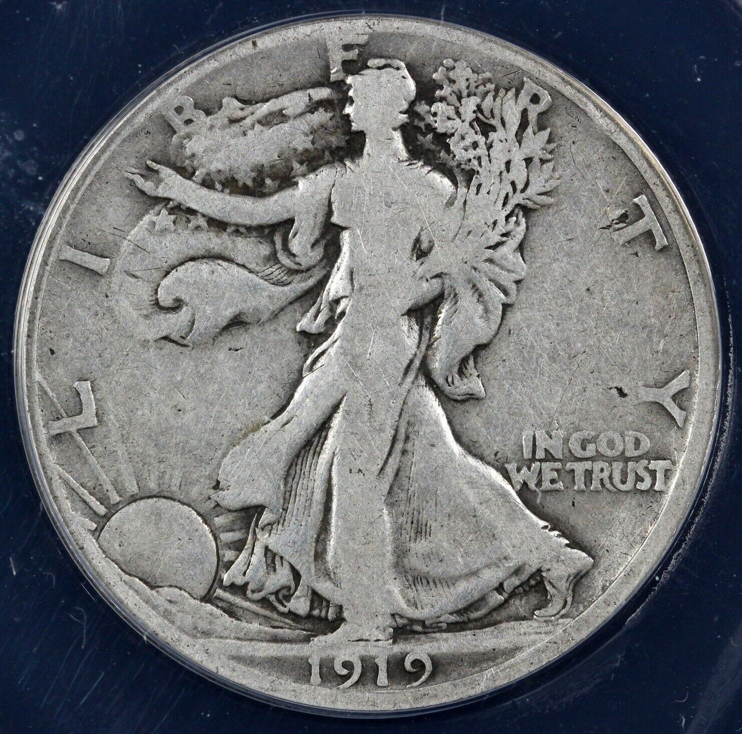 1919-S 50c Walking Liberty Half Dollar ANACS F 12 DETAILS CLEANED