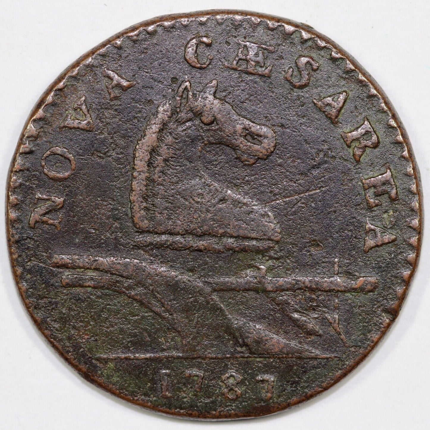 1787 1/2p M.52-I New Jersey Colonial Half Penny