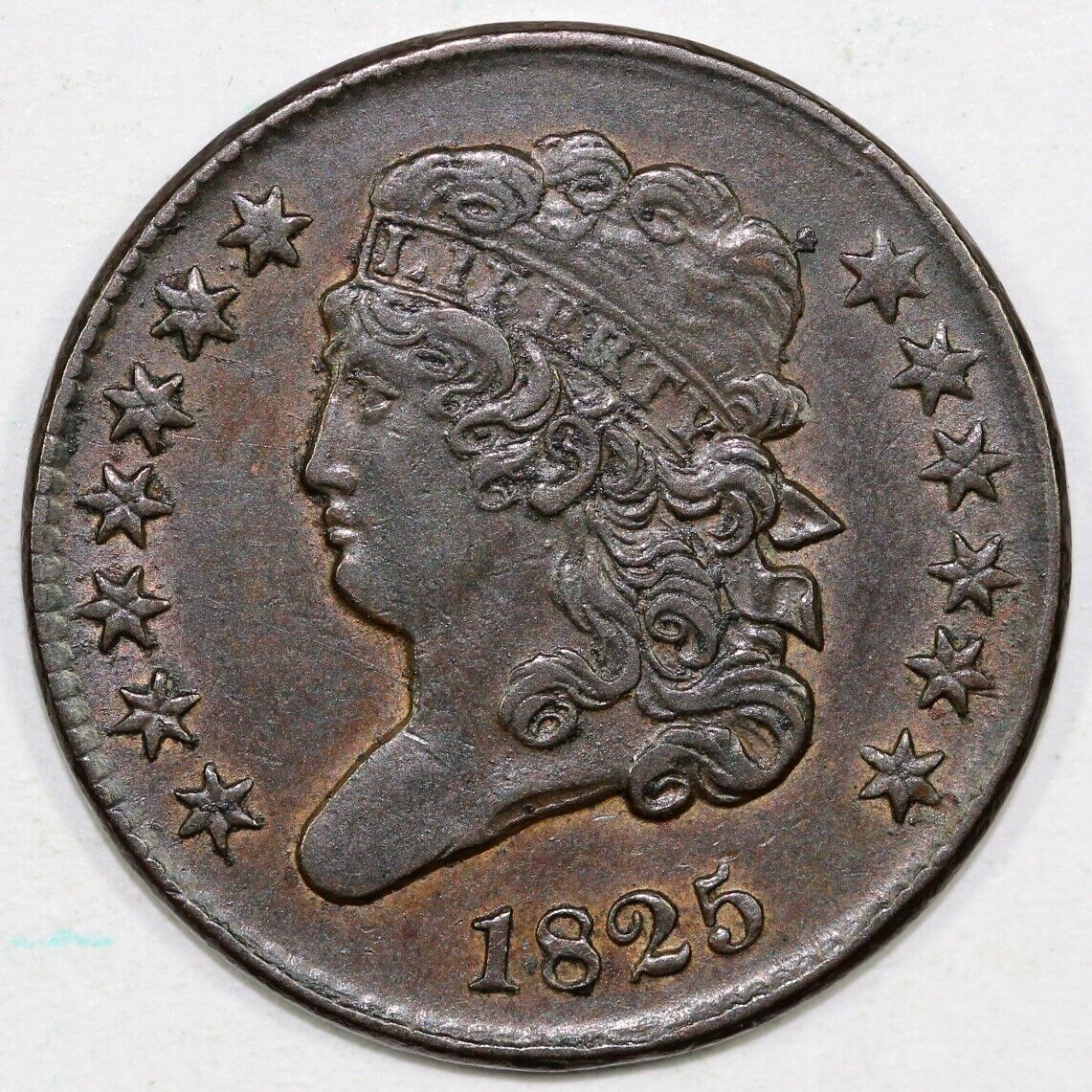 1825 1/2c C-2 Classic Head Half Cent