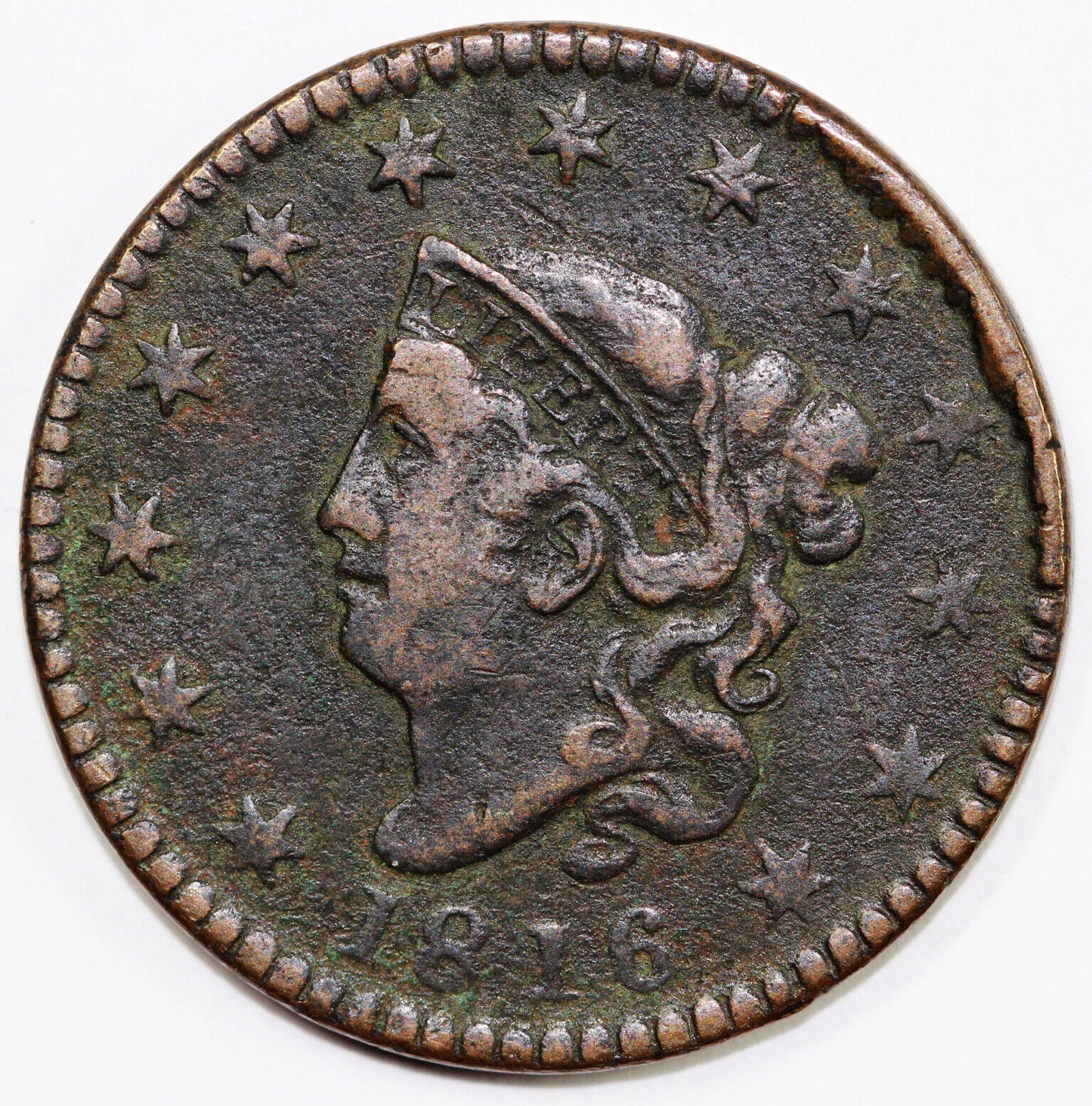1816 1c N-3 Coronet or Matron Head Large Cent