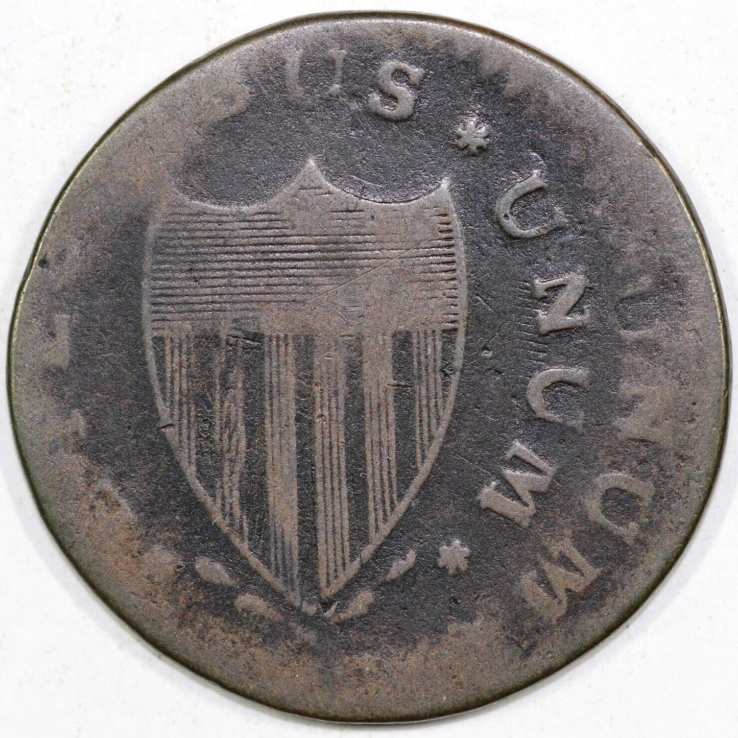 1788 1/2p M.67-V New Jersey Colonial Half Penny