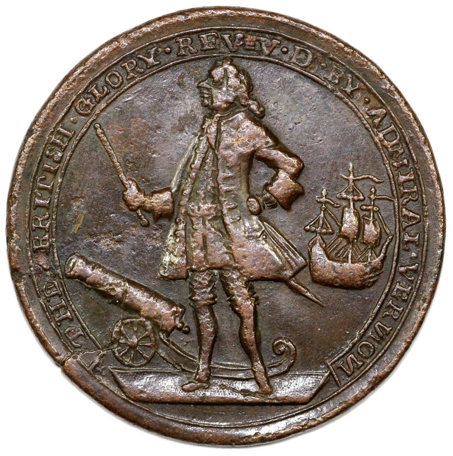 1739 Admiral Vernon Colonial Copper Betts Medal