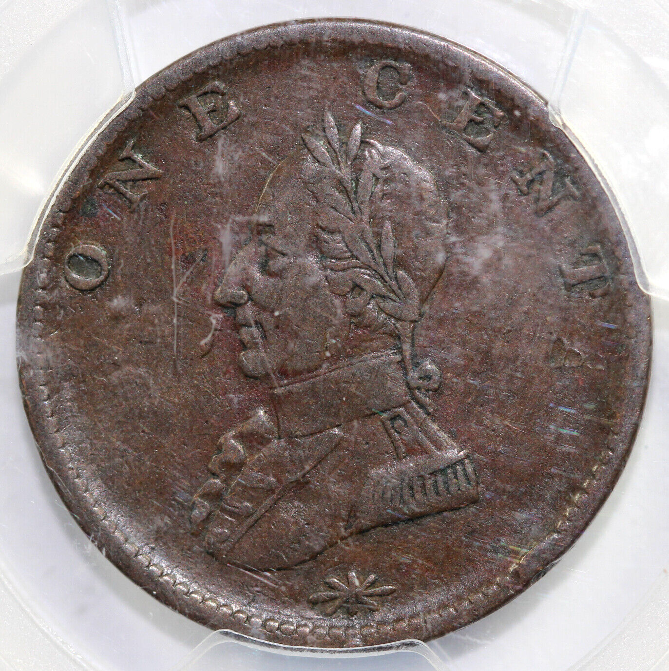 No Date Washington Double Head Colonial Cent PCGS VF 30