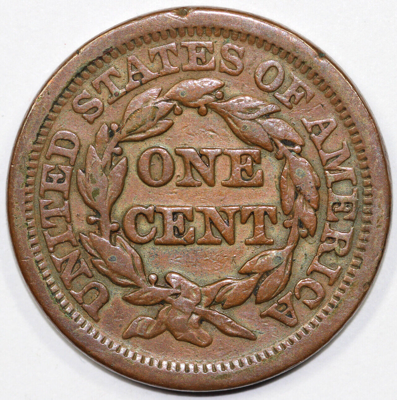 1849 1c N-27 Braided Hair Large Cent