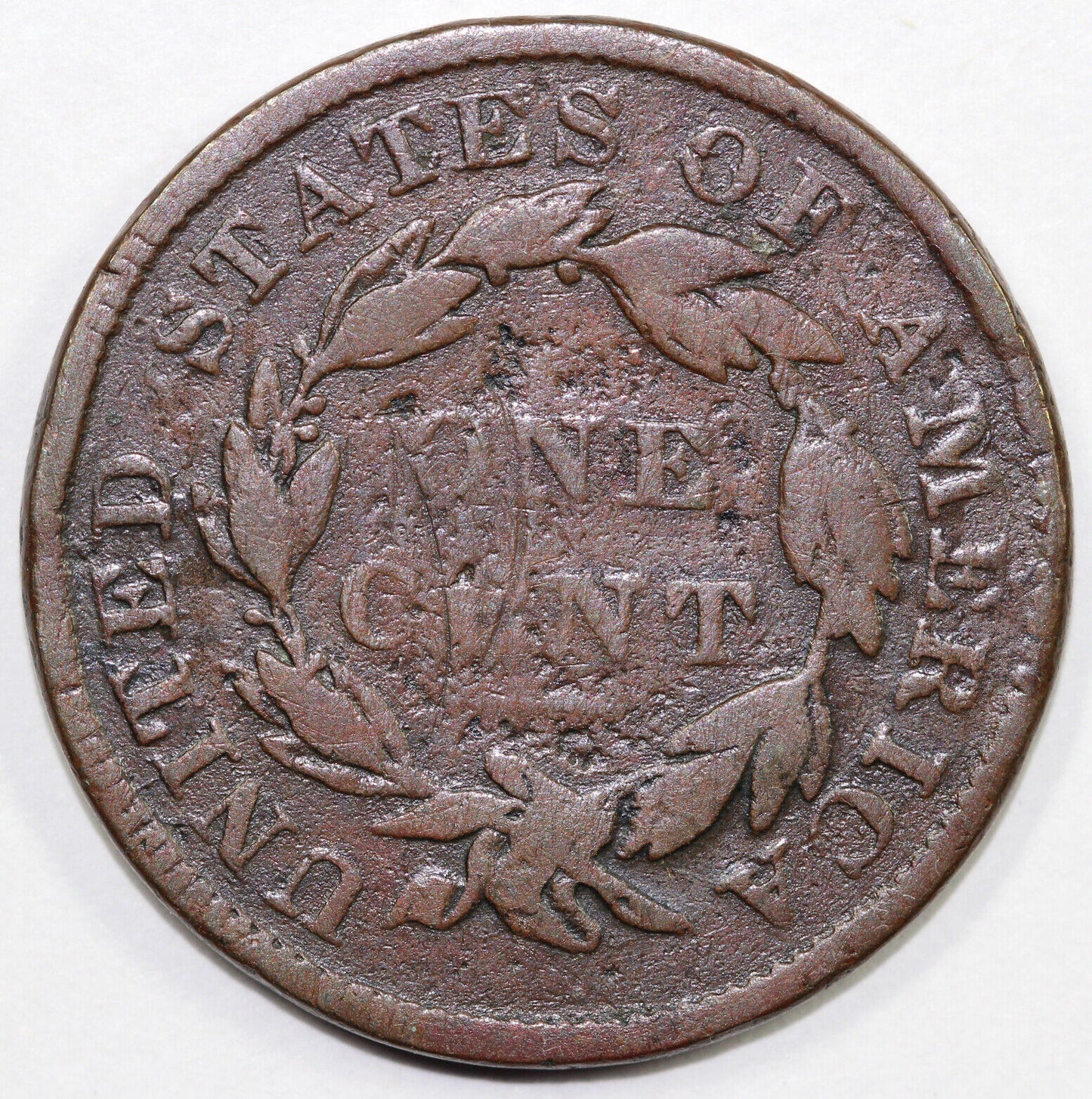 1835 1c N-19 Coronet or Matron Head Large Cent