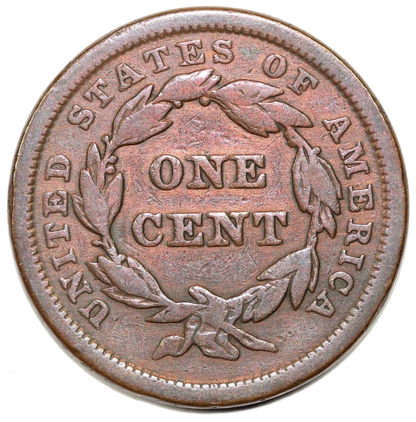 1840 1c N-4 Braided Hair Large Cent