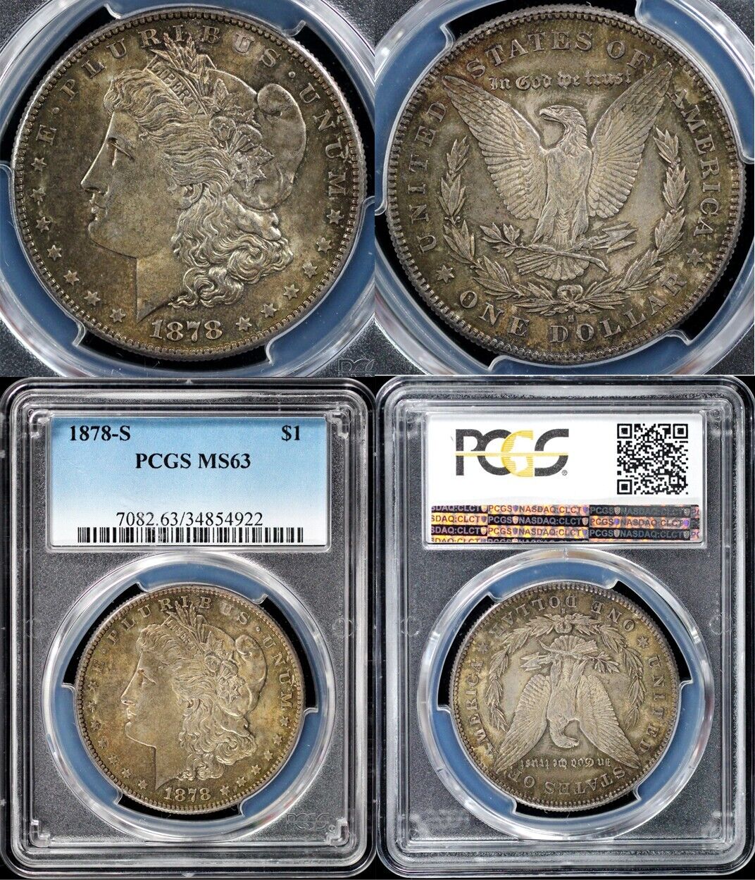 1878-S $1 Morgan Dollar PCGS MS 63