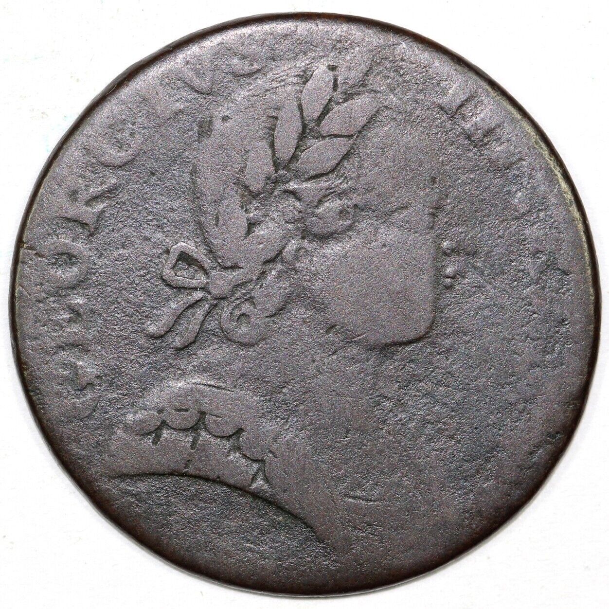 1778 1/2d George III Machin Mills Colonial Copper