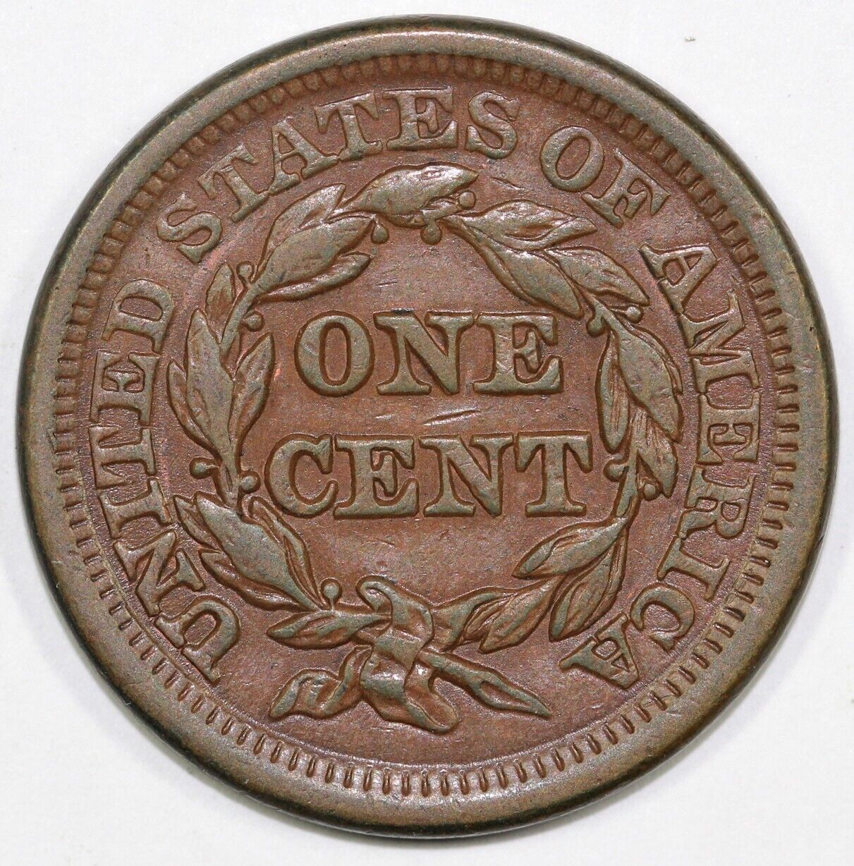 1853 1c N-25 Braided Hair Large Cent