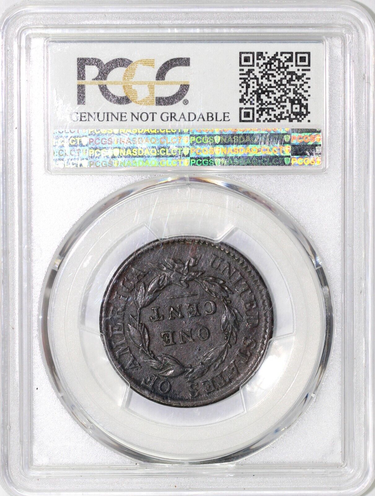1817 1c N-1 Matron Head Large Cent PCGS XF DETAIL ENVIRONMENTAL DAMAGE