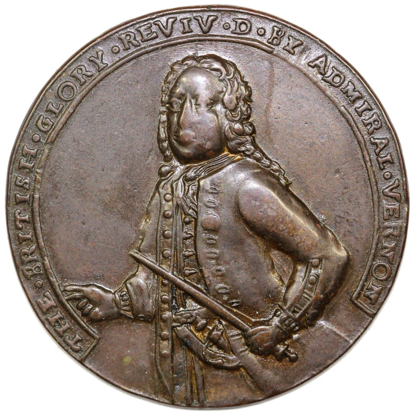 1739 Admiral Vernon Colonial Copper Betts Medal