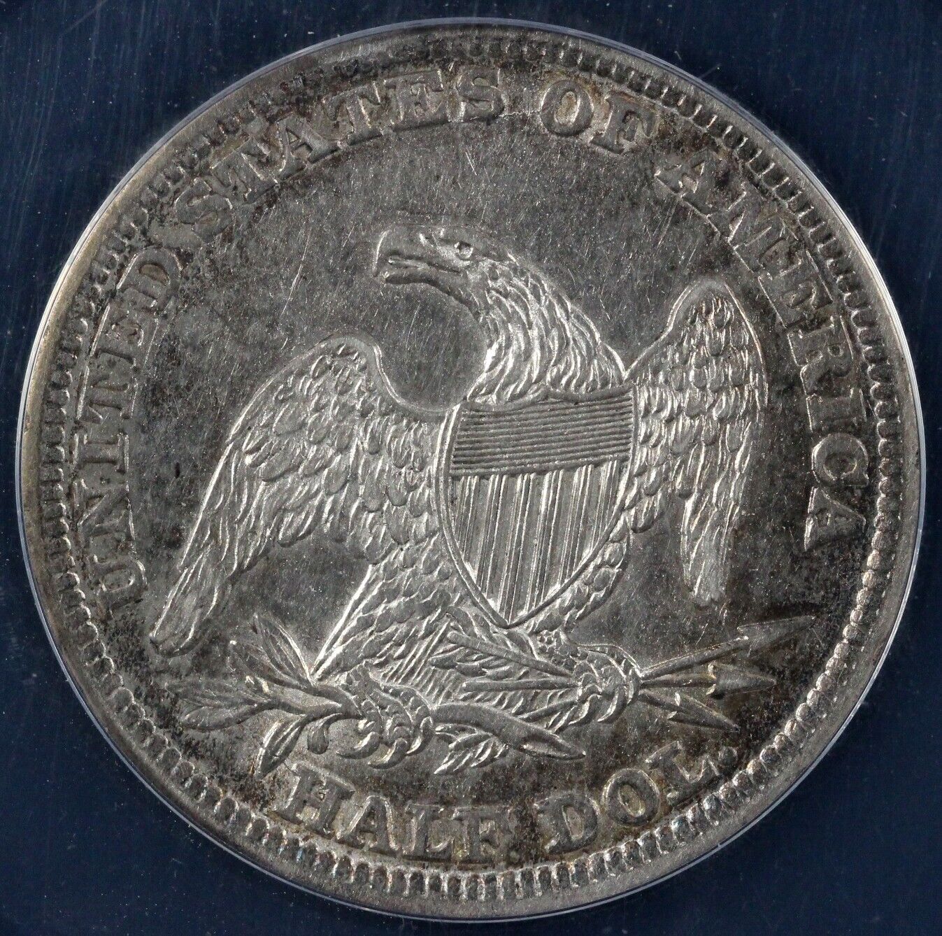 1838 50c Capped Bust Half Dollar ANACS AU 55 DETAILS CLEANED