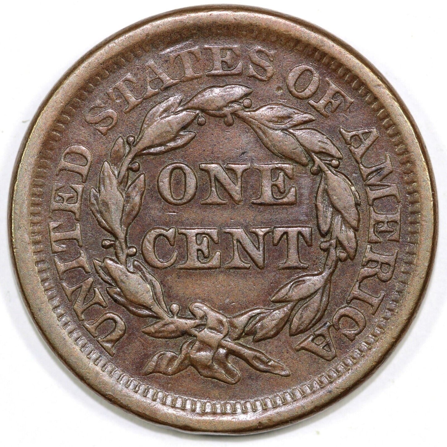 1856 1c N-16 Braided Hair Large Cent