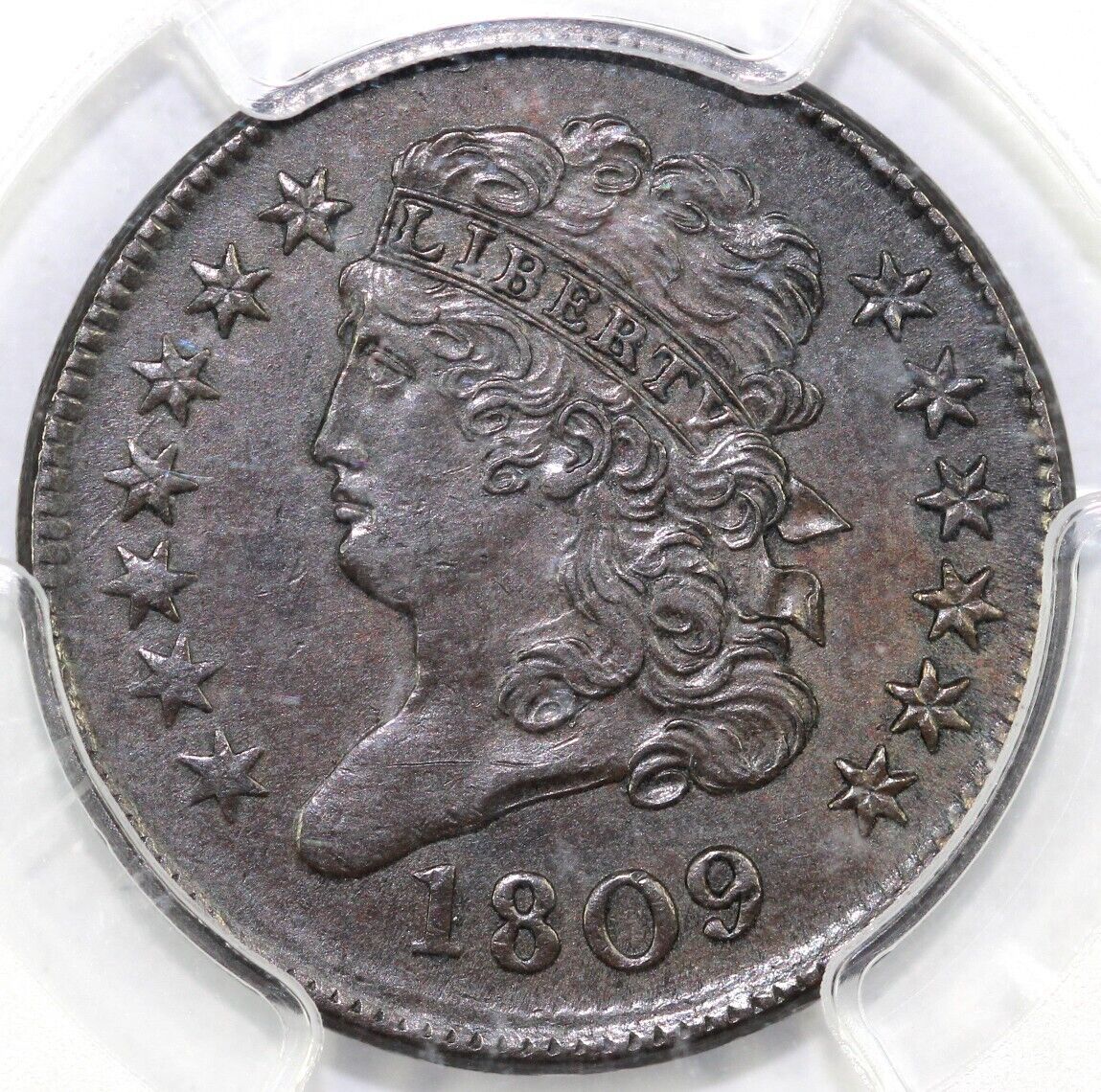 1809 1/2c C-6 Classic Head Half Cent PCGS AU 53