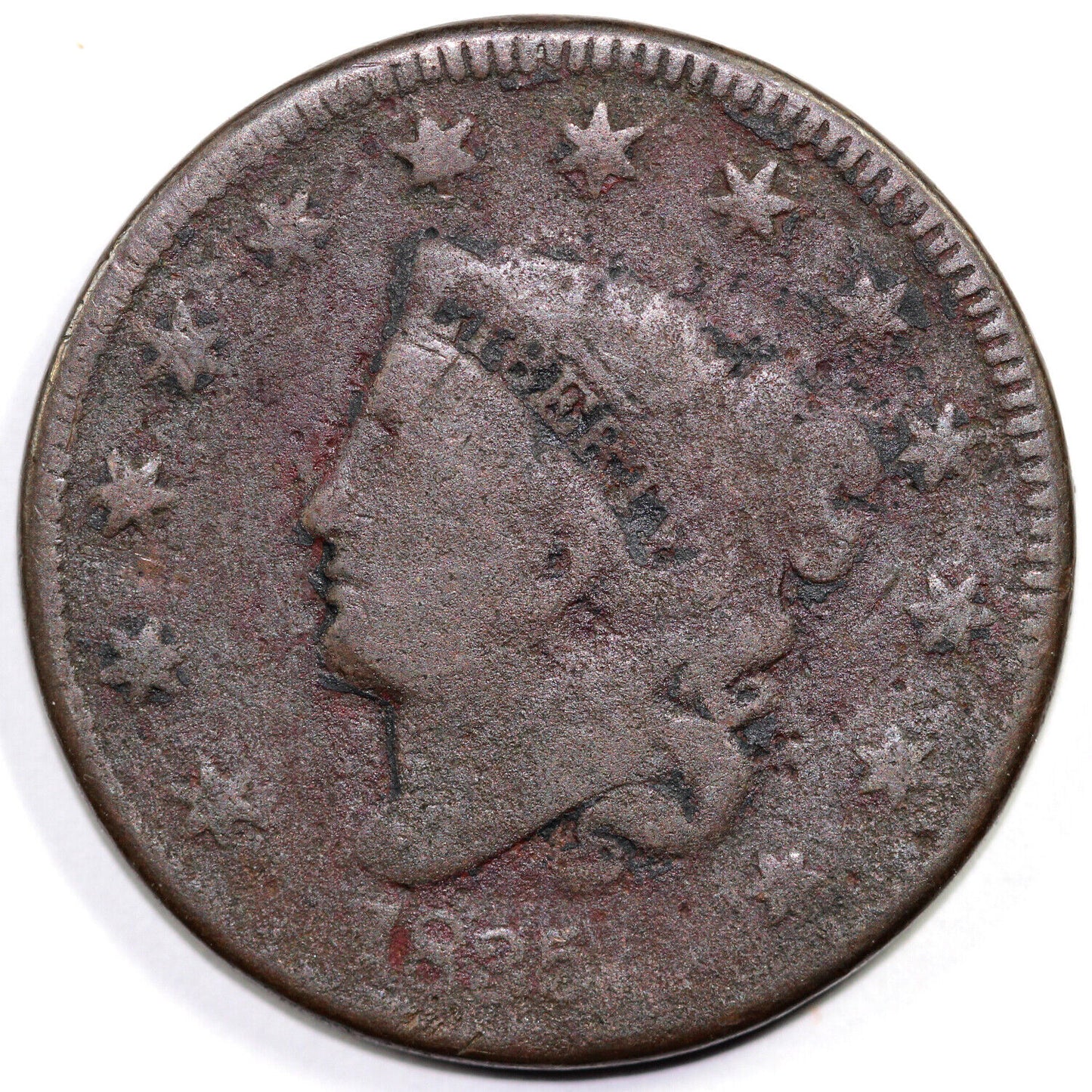 1835 1c N-9 Matron Head Large Cent