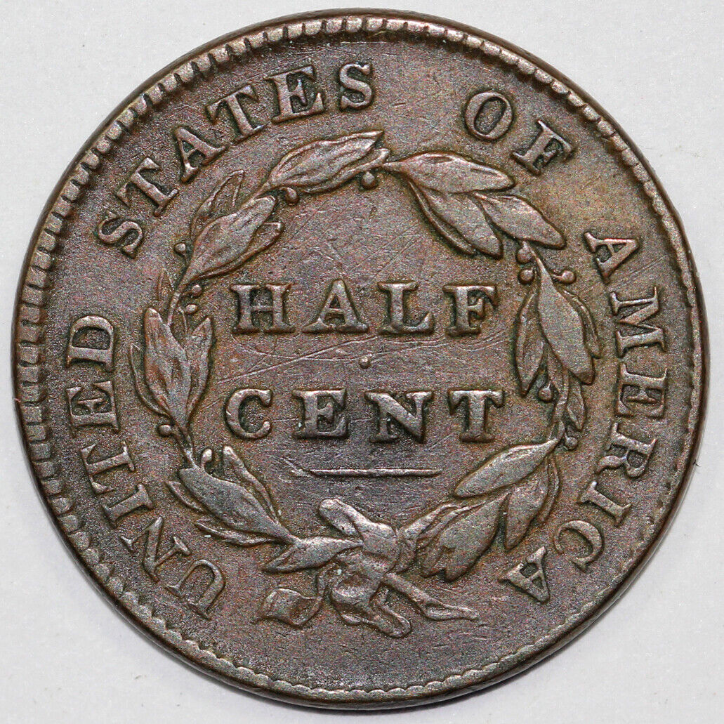 1825 1/2c Classic Head Half Cent