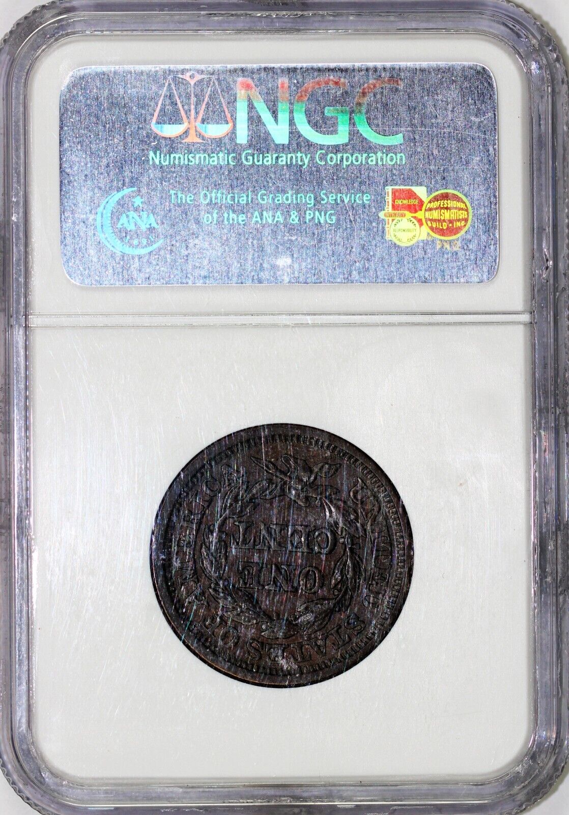 1848 1c N-23 Die State B Braided Hair Large Cent NGC MS 61 EX; REIVER
