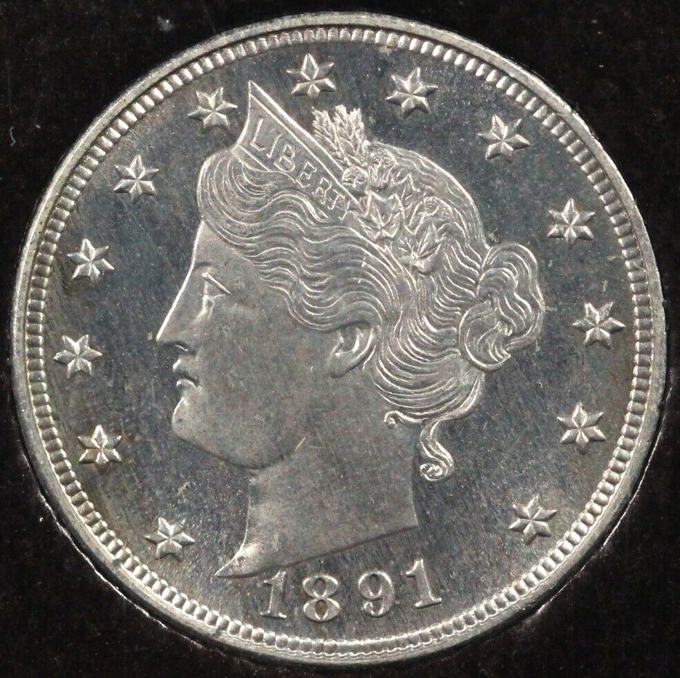 1891 5c Proof Liberty Nickel ICG PR 64