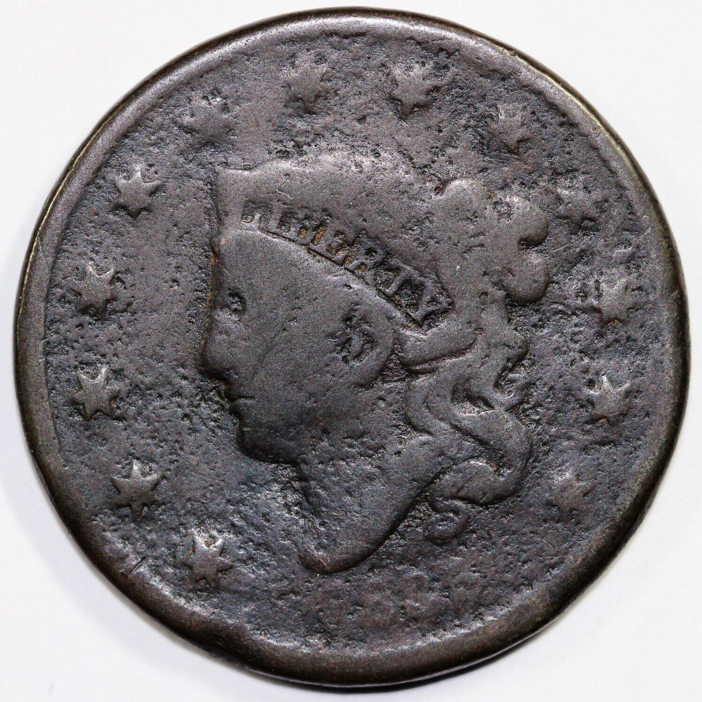 1835 1c N-10 Matron Head Large Cent
