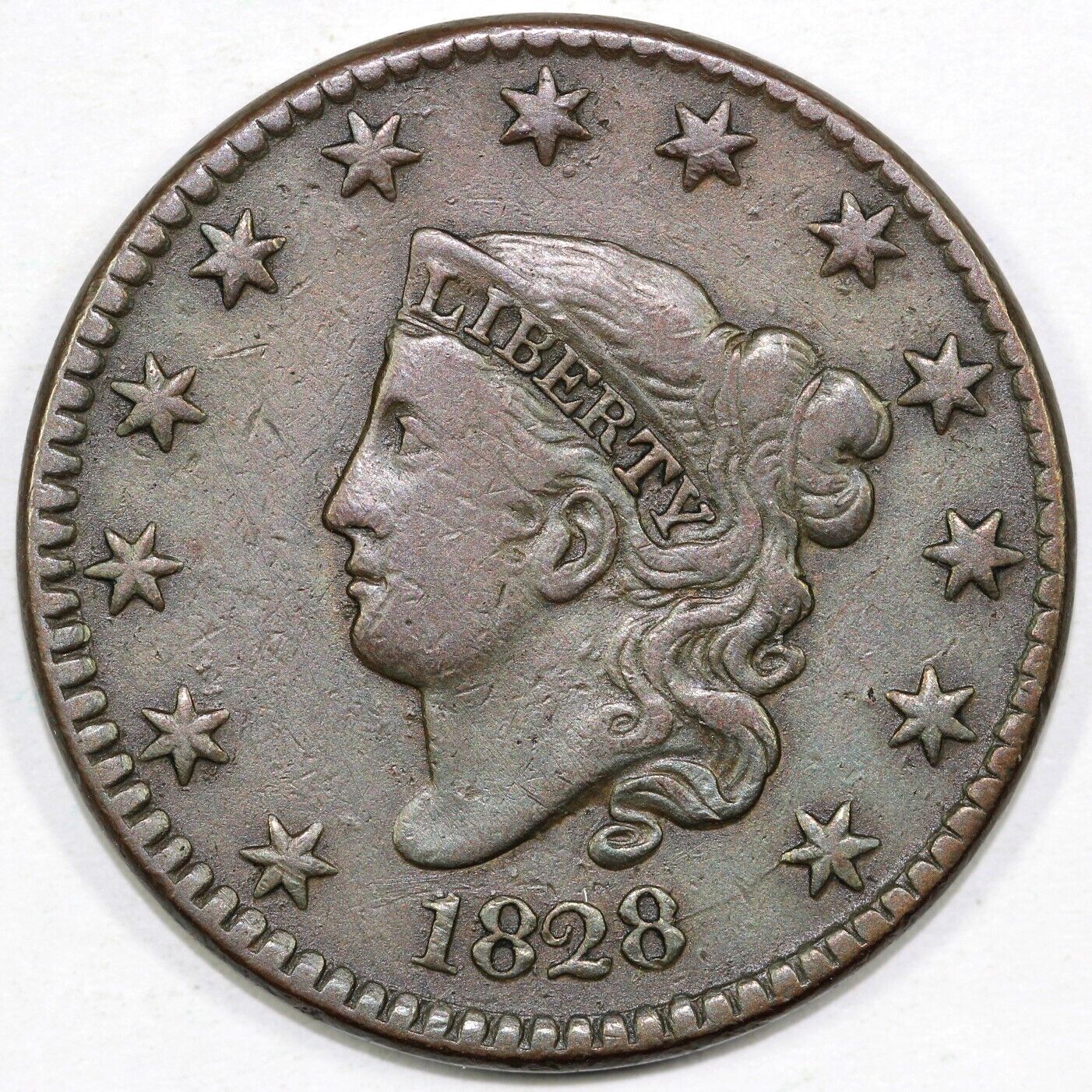 1828 1c N-6 Matron Head Large Cent