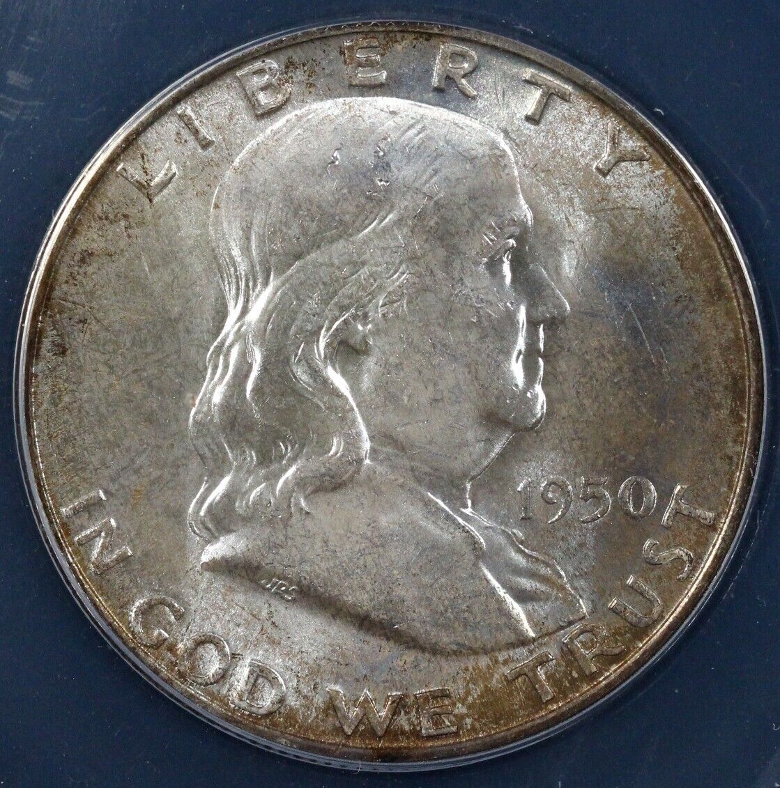 1950-D 50c Full Bell Lines Franklin Half Dollar ANACS MS 64 FBL