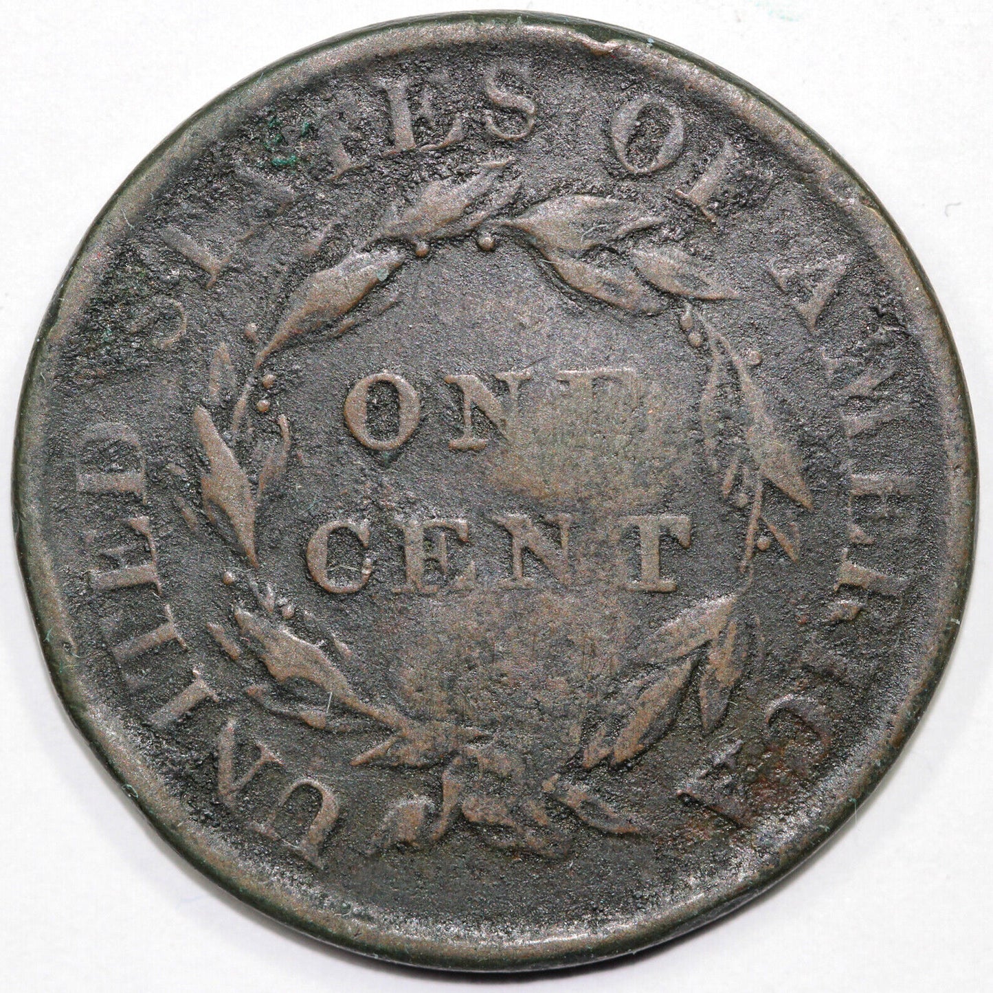 1820 1c N-14 Coronet or Matron Head Large Cent *Counterstamped S.K.*