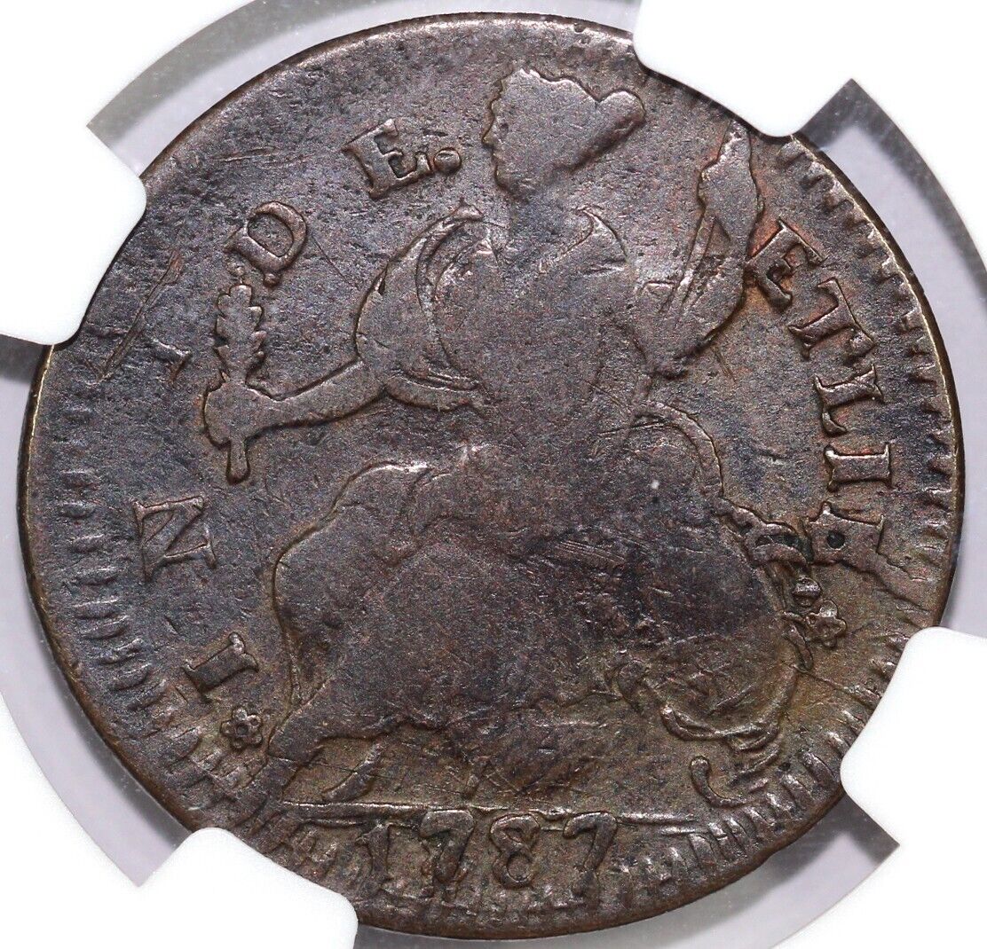1787 1c 78/87 Bust Left Connecticut Colonial Coin NGC VF 25