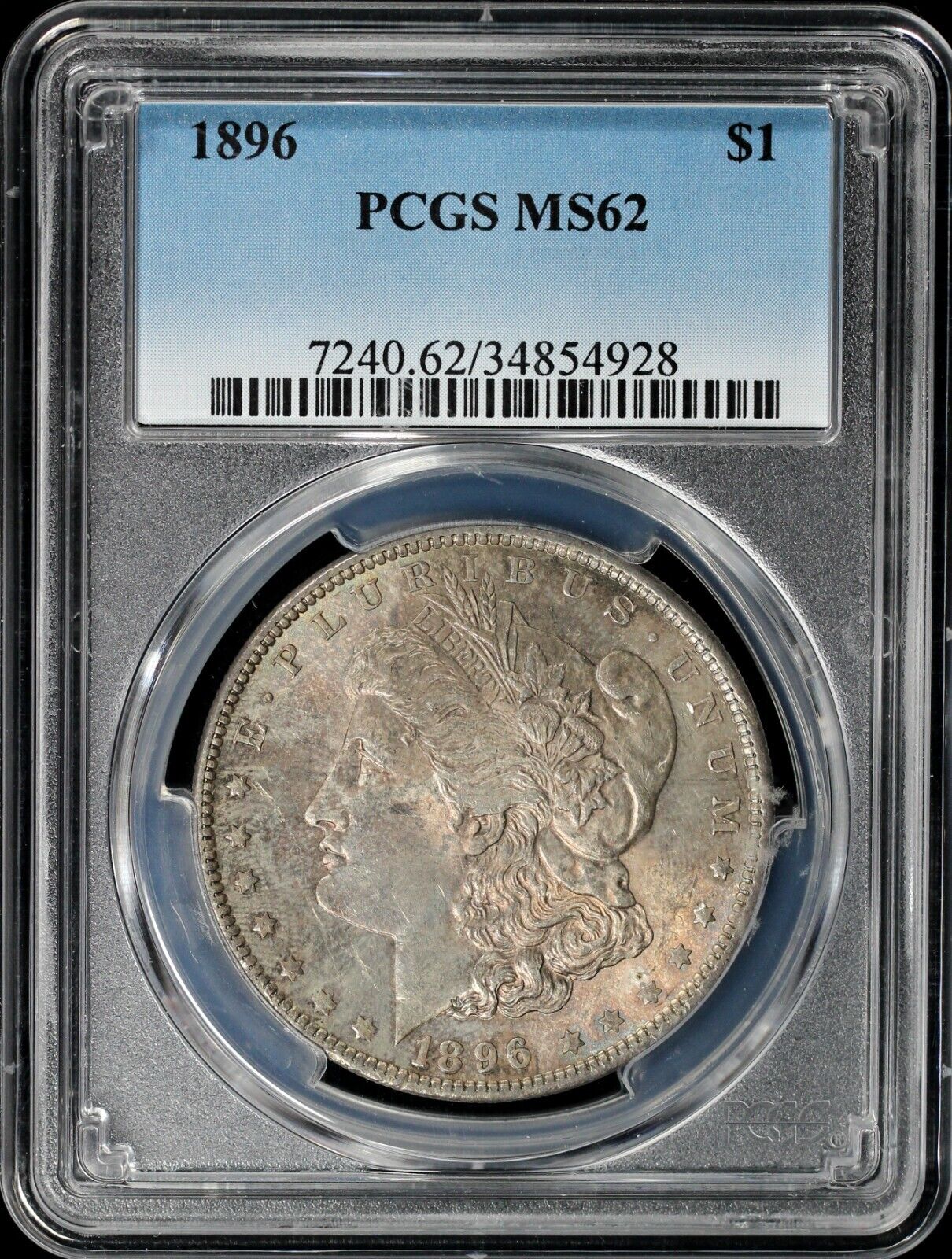 1896 $1 Morgan Dollar PCGS MS 62