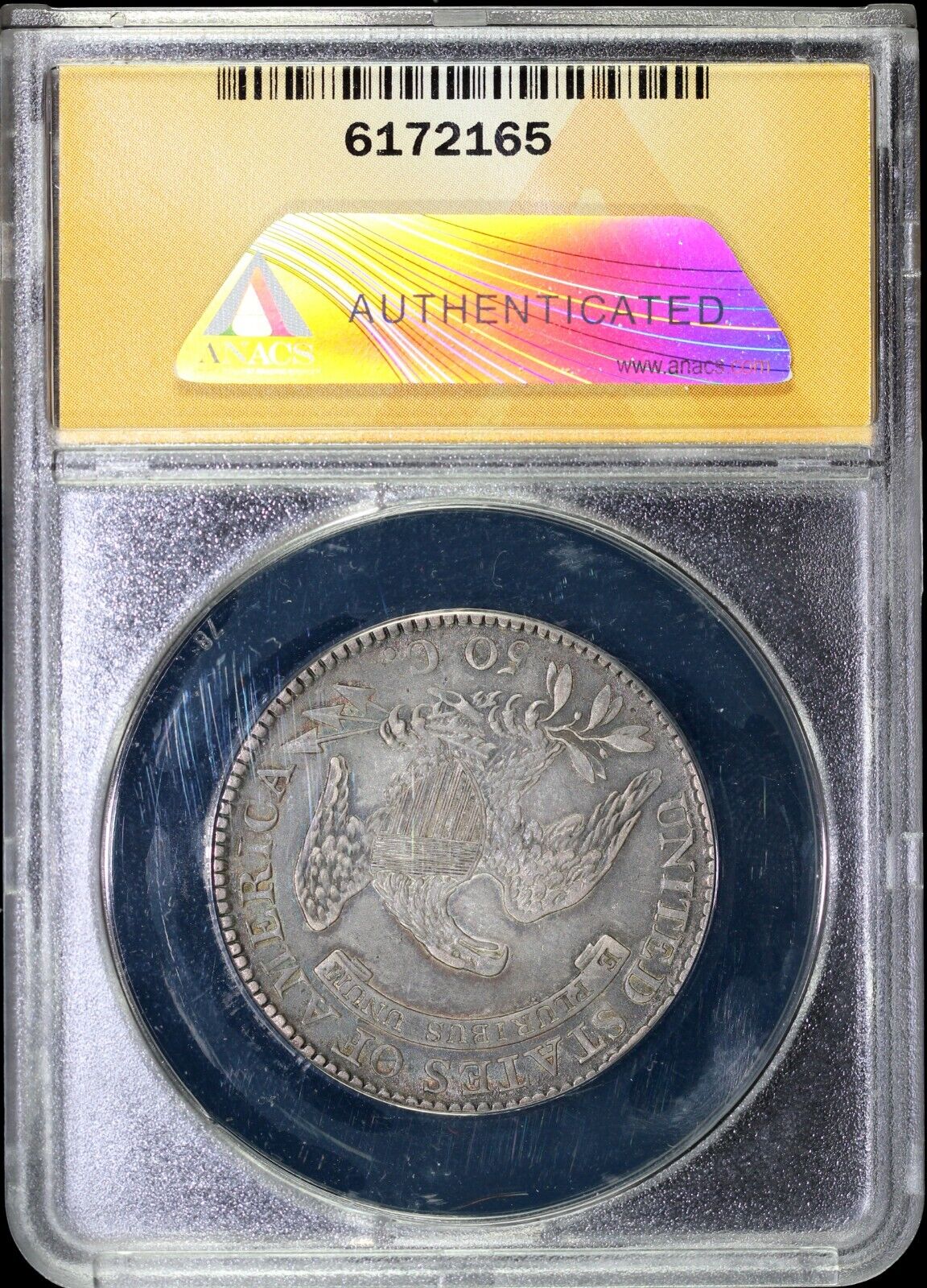 1813 50c Capped Bust Half Dollar ANACS EF 45 DETAILS CLEANED
