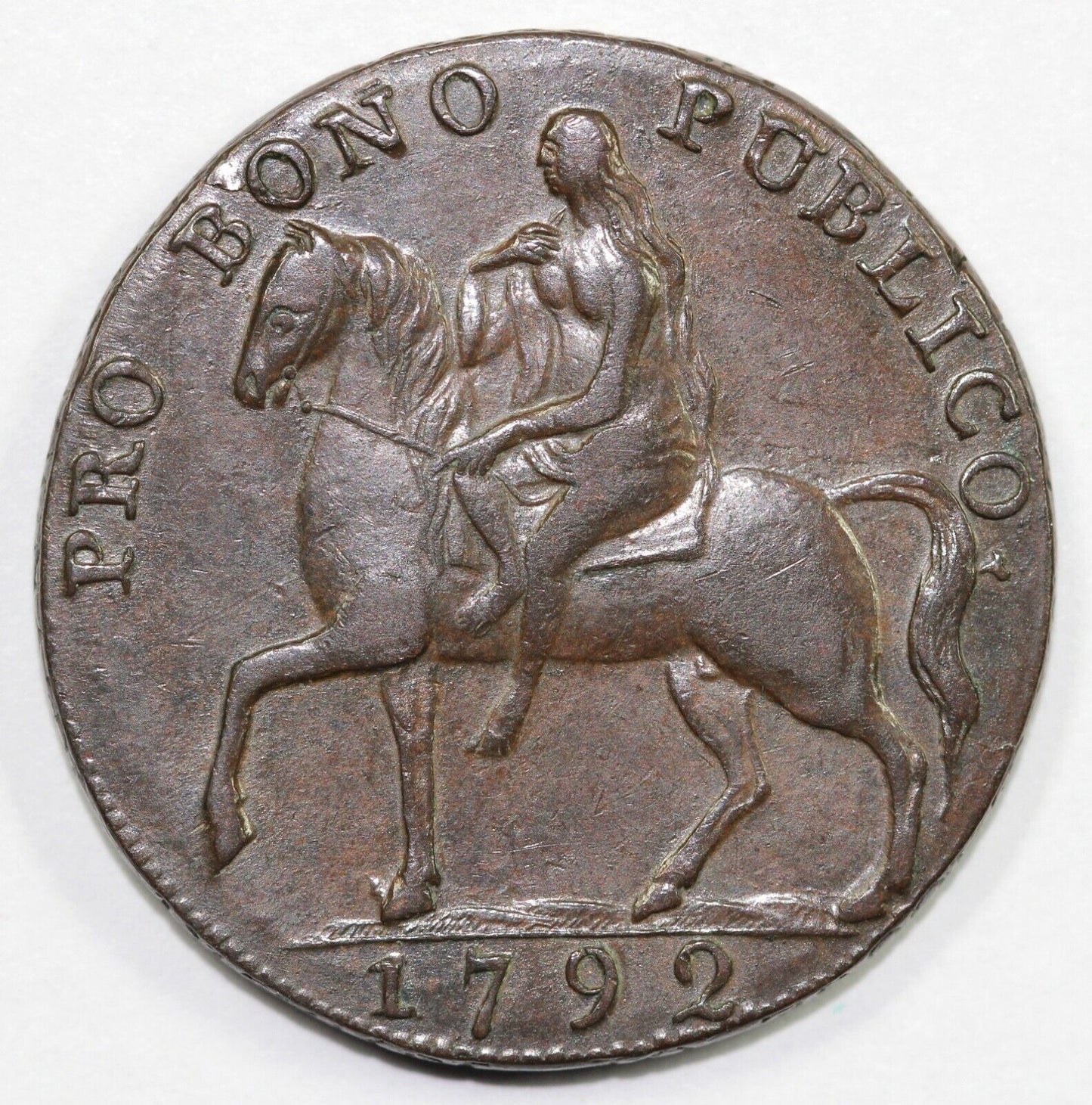 1792 1/2p Warwickshire Coventry Half Penny Conder Token