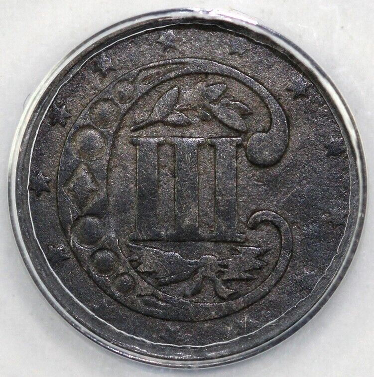 1858 3cs Three Cent Silver ANACS VF 35